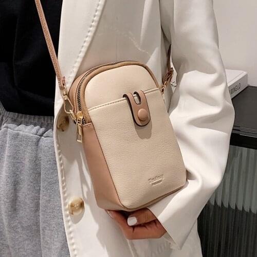 2021 New Korean Version of Small Fresh Candy Color Simple Messenger Coin Purse Mobile Phone Bag Messenger Mini Female Bag