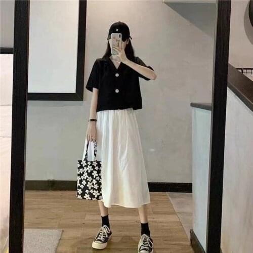 Womens wear 2021 new slim wear two-piece suit dress in summer