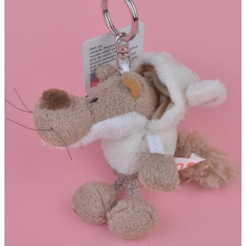 1 Pcs White Cloth Wolf Small Plush Pendant Toy, Kids Doll Keychain / Keyholder Gift Free Shipping