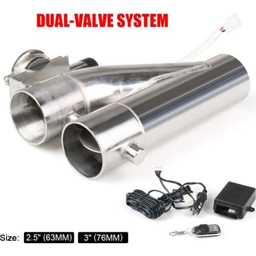 2.25''/2.5'' /3.0'' Stainless Steel Headers Y Pipe Electric Exhaust Cutout Dual Valve With Remote Control Cut Out Down Pipe Kit
