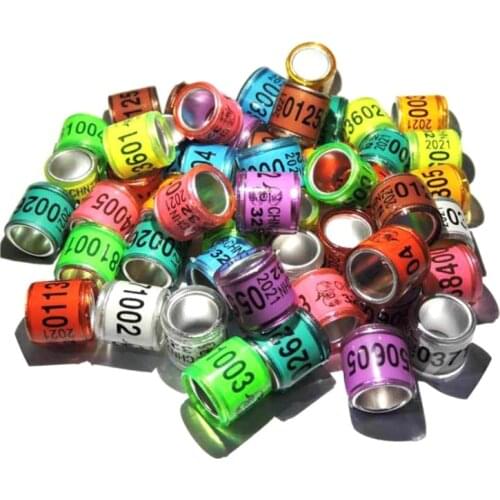20pcs Pigeon Foot Ring With Word 2021 Quality Durable Bird Ring Multicolor