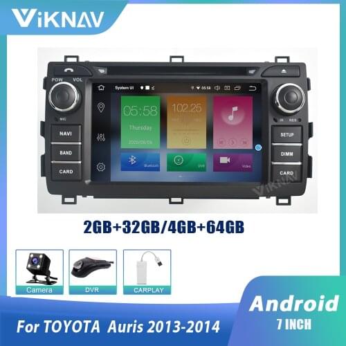 2din Android 10.0 Car Radio Multimedia player For TOYOTA AURIS 2013 2014 Audio DVD Player car stereo autoradio auto audio