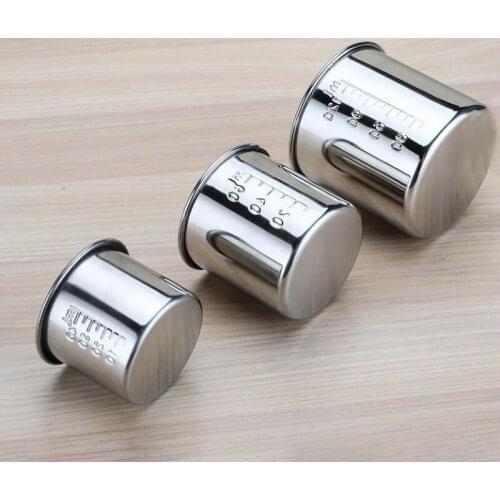 5pcs 40/60/120ml Laboratory Stainless SteelResistance to Iodophor Beaker Mini Take Medicine Measuring Cup with Scale