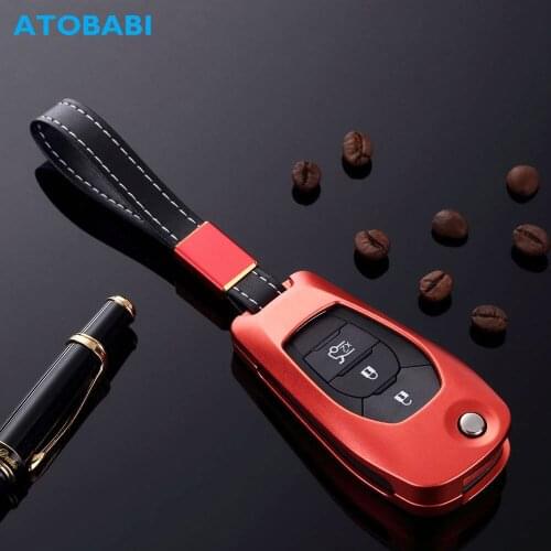 Aluminum Alloy Car Key Case For Chevrolet Cruze 2016 2017 2018 2019 Folding Remote Control Fobs Protector Cover Keychain Holder