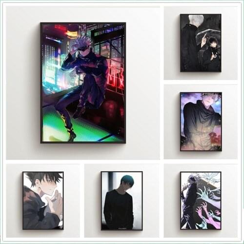 WTQ Canvas Painting Jujutsu Kaisen Satoru Gojou Fushigura Megumi Anime Posters Wall Decor Wall Art Picture Room Decor Home Decor