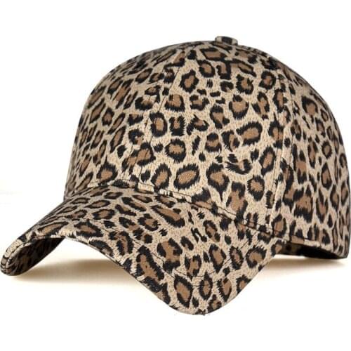New Women Men Sports Hat Leopard Print Adjustable Outdoor Holiday Summer Solid Baseball Travel Outdoor Cap Hip-Hop Adjustable