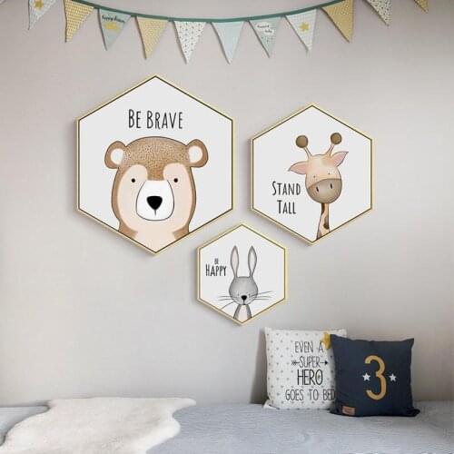 Cute Animals Framed Prints With Quote For ChildrenS Room Baby Room Wall Art Nursery Room Decor Giclee Prints Art On Canvas
