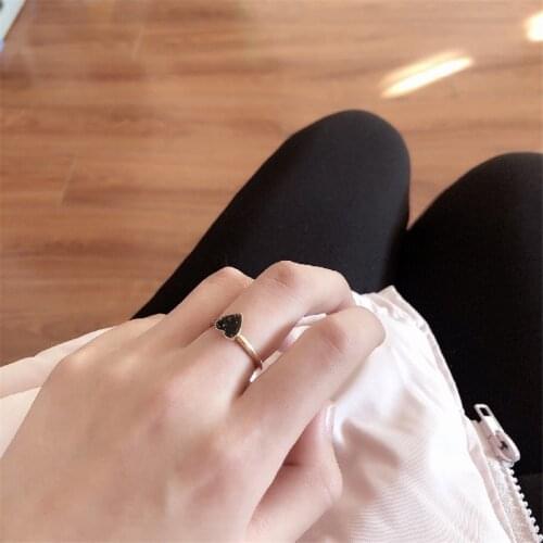 Modyle 2020 New Fashion Rose Gold Color Heart Shaped Wedding Ring for Woman Drop shipping party jewelry