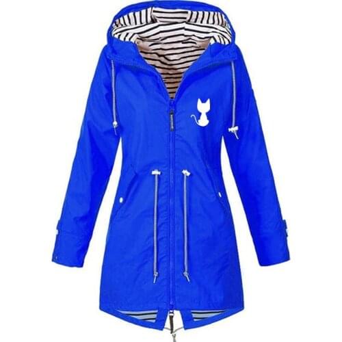 NEW Women Casual Coat Autumn Fashion Ladies Jacket Pocket Zipper Hooded Two Side Outwear Loose Plus Size Windbreaker Femme