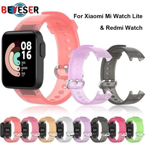 Strap For Xiaomi Mi Watch Lite Wristband Replacement Transparent Colorful Silicone Strap For Redmi Watch mi watch Lite Strap