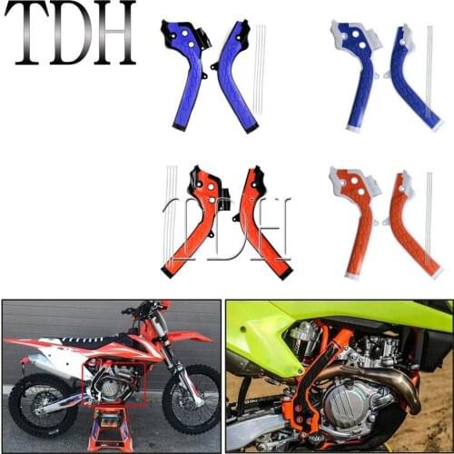 Blue/Orange Enduro Motorcycle Frame Guard Protection Cover For TE TC FE FC SX SXF EXC EXC-F 125 250-450 Dirt Bike