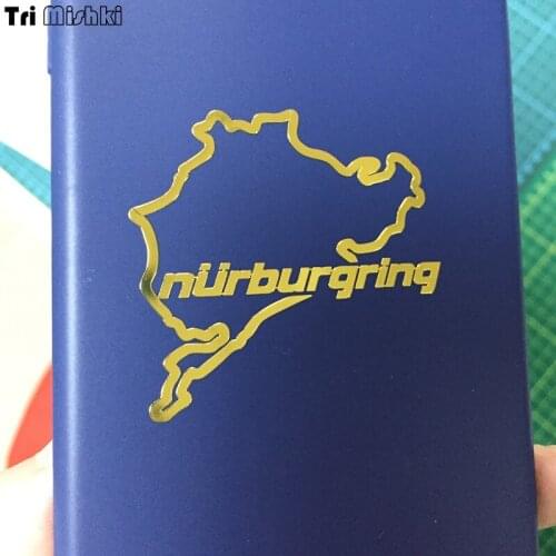Tri Mishki HJS019 50*45.8mm Nurburgring Racing track Road metal Sticker car stickers metal mobile phone sticker