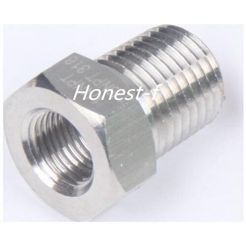 LTWFITTING Bar Production Stainless Steel 316 Pipe Hex Bushing Reducer Fittings 1/4" Male x 1/8" Female NPT Fuel Water Boat