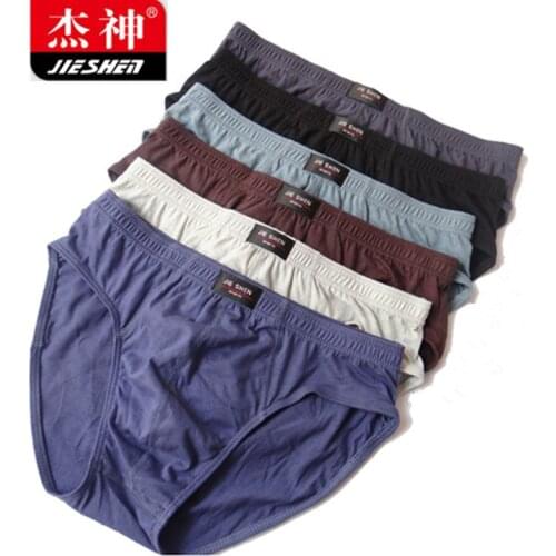 JIESHEN fashion Cotton Men Briefs Underpants Man Underwear Panties Solid Color 4pcs/lot fast shipping