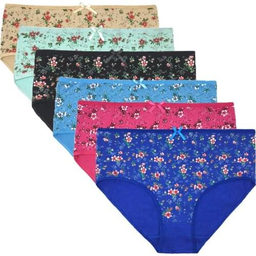 6 pcs/Lot Woman Panties Plus Size Cotton Underwear Women Briefs Large Panty Lady Lingerie Girl Intimates Oversized XXXXL XXXL