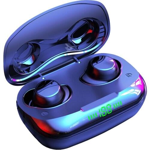 TWS Earbuds Bluetooth 5.0 Waterproof Earphones 2200mAh Charging Box Wireless Headphone Sports Headsets With LED Display