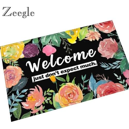 Zeegle Go Away Doormat Nordic Absorbent Bathroom Floor Rug Foot Mat Hallway Carpet Floor Mat Washable Anti Slip Outdoor Mat