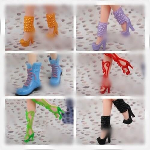 1/6 Doll Shoes Mix style High Heels Sandals Boots Colorful Assorted Shoes Accessories For Barbie Doll Baby Xmas DIY Toy