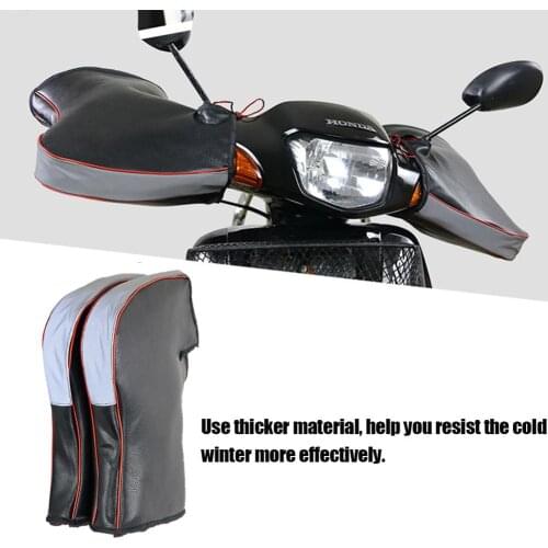 1 Pair Motorcycle Handlebar Gloves Windproof Winter Thickened Warm Handlebar Muffs Thermal Cover Gloves for Winter Riding