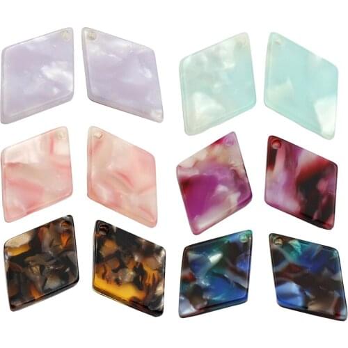 10Pcs Geometric Acrylic Pendant DIY Earring Bead Jewelry Making Accessories