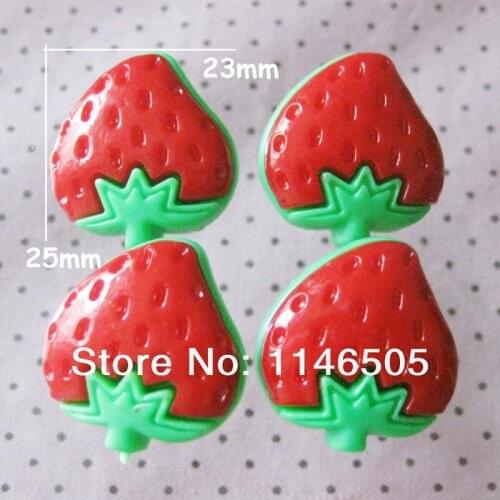 25pcs/lot Strawberry buttons Sewing Shank Buttons Scrapbooking 23*25mm for Craft decoration ornament sewing And Scrapbooking