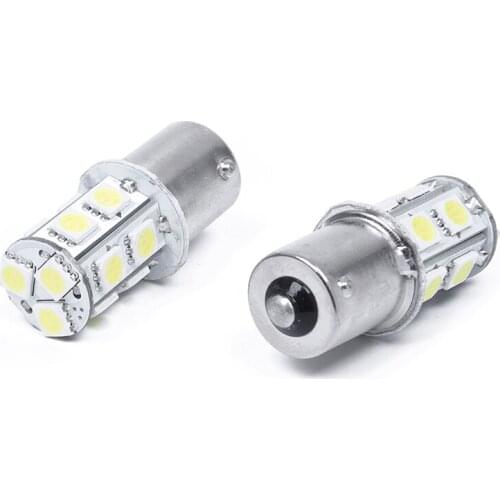 2 x 1156 BA15S 13 LED 5050 SMD Lights Bulb White 12V Rear Light