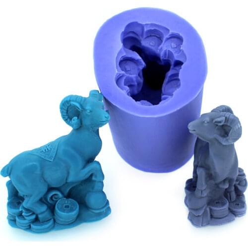 3D Silicone Soap Mold Handmade Lucky Sheep Candle Mould