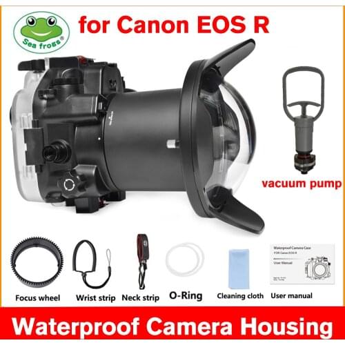 Seafrogs Waterproof Camera Housing For Canon EOS R 16-35mm 24-105mm 40m/130ft Camera Diving Case Underwater Photography