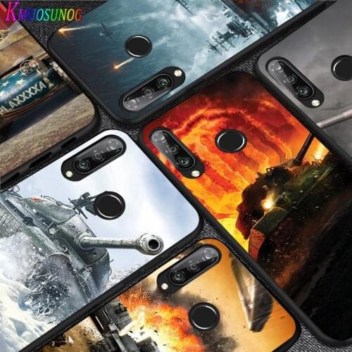 For Huawei P40 P30 P20 Pro Lite E Plus 5G Bright Black Phone Case world of tanks For Huawei P10 P9 P8 Lite Cover