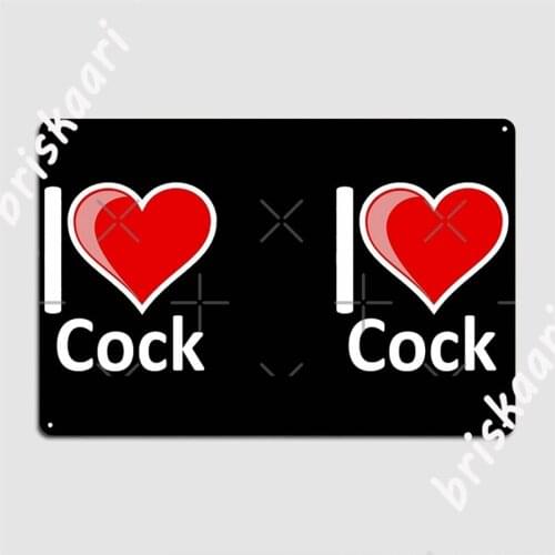 Rude I Love Cock Mug Secret Santa Valentines Metal Signs Cinema Kitchen Kitchen Customize Wall Decor Tin sign Posters