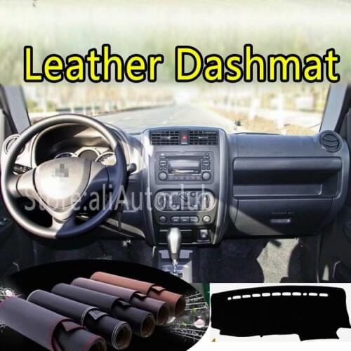 For Suzuki Jimny 1998-2017 2005 2009 2012 2013 2014 2015 Leather Dashmat Dashboard Cover Dash Carpet Custom Car Styling LHD+RHD