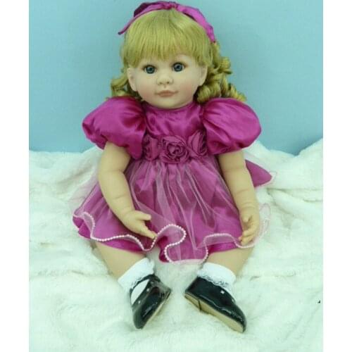 Reborn Baby Doll with Mohair Girls Playmate Bonecas Bebe Reborn Silicone Brinquedos Childrens Toys Christmas Gifts