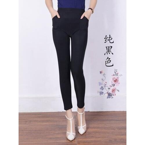 Spring and Autumn Style leggings women trousers Spring autumn plus-size XXXL Print Flower Pocket womens pants