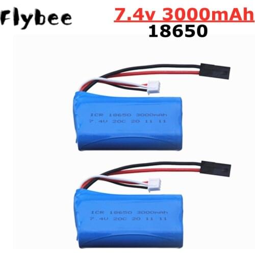 7.4V 3000mah 18650 Li-ion battery For MJX T40 T40C F39 F49 T39 Syma 822 RC Helicopter Drone Part for BG1518 BG1513 BG1515