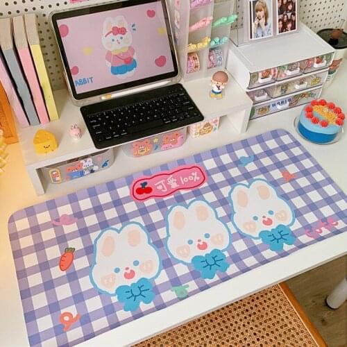 Kawaii Mouse Pad Japanese Cute Girl Placemat Desktop Table Mat Student Desk Mat Cute Bear Bunny Mouse Pad Large Game Mat