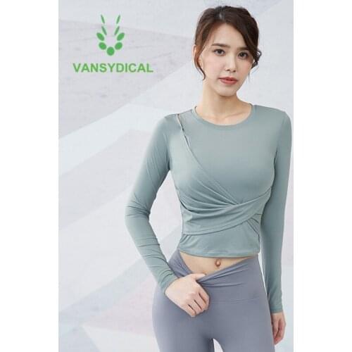 New Slim Fitness Sports Yoga Shirts Women Cross Gym Long Sleeve Running T-shirts Workout Training Jogging Sportswear Tops