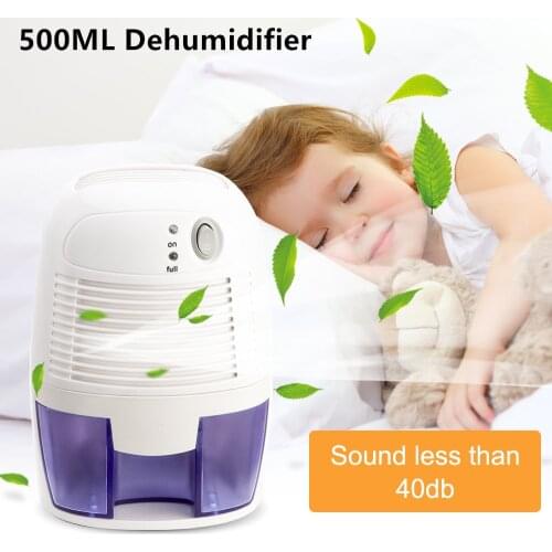 Household Dehumidifier 500ML Large Capacity Air Dryer USB Anti-mildew Moisture Absorber Dehumidifier For Home Office