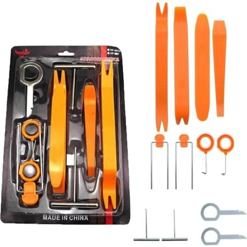 Car Radio Remover Removal Puller Pry Tool Car Door Panel Trim Upholstery Retaining Clip Plier Hand Audio Tool Pry Kit Refit Set