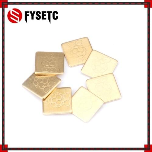 20pcs Thermal Pad Barrier Pure Copper Heatsink Shim With Logo Cooling Pad Disipador Heat sink 12mmx12mm For Raspberry Pi 3 B+/3