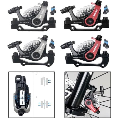 Bike Dual Disc Brake - Mountain Bicycle Bike Mechanical Front Rear 160mm Caliper Cycling Brake Accessories