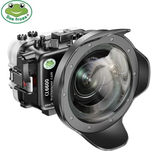 Seafrogs For Sony A6600 Camera Waterproof Box 40m - 60m Depth Diving Housing With 90mm Lens Underwater Cover Case Watertight Bag