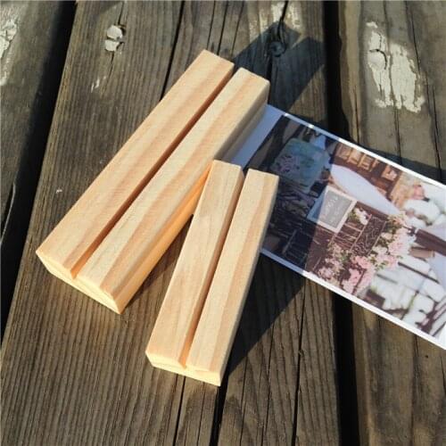 High Quality Wooden Wedding Table Number Cards Holder Stand Pine Wood Craft For Home Restaurant Manu Holder 5piece Can Customize