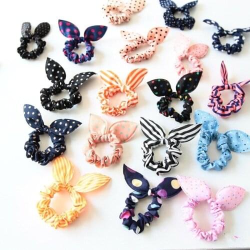 High Quality Fashion Fabric Printing Bowknot Butterfly Hair Band Hot Selling Hair Rope Women Girls Student Hair Accessory Gift