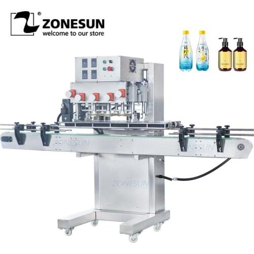 ZONEUSN High Speed Automatic Dropper Sprayer Beverage PET Glass Bottle Capping Machine
