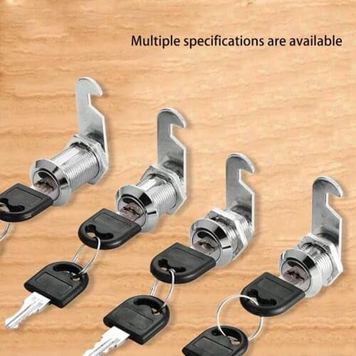 Zinc Alloy Drawer Locks Security Cam Lock with 2 Keys Single-open Cabinet Lock Security Furniture Locks for Office, Home