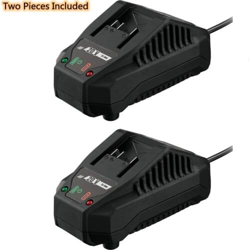 Two Pieces Battery Charger 21.5V 2.4A 65 Watts PLG 20 A1 for Parkside 20V Team Power Tool Battery PLG 20 A4