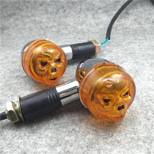 1 Pair Motorcycle Turn Signal Light Yellow Lens Indicator Lamp For Yamaha Virago XV125 XV250 XV400 XV500 XV535 XV700 V-MAX 1200