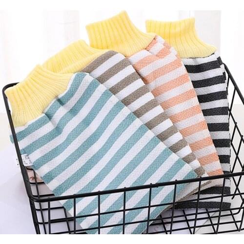 1PCS Body Scrubber Rubbing Towel Glove Bath Shower Glove Wash Skin Back Scrub Exfoliating SPA Massage Mitt Washcloth