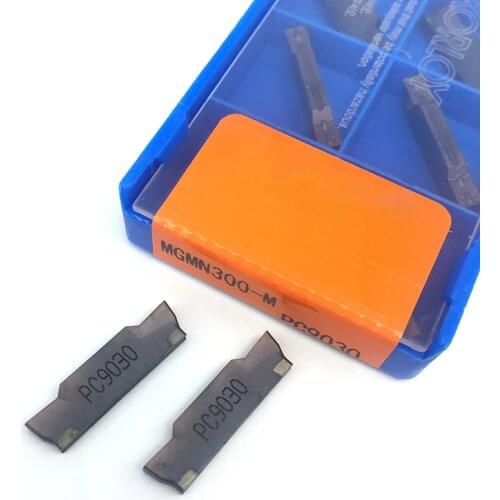 10PCS MGMN300 M PC9030 grooving carbide inserts MGMN 300 lathe cutter turning tool Parting and grooving tool Parting off