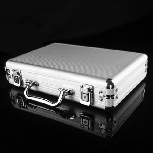 100/200Pcs Aluminum alloy Poker Chips Case Portable Casino Chips Container Storage Box Monopoly Gambling House Tokens Suitcase